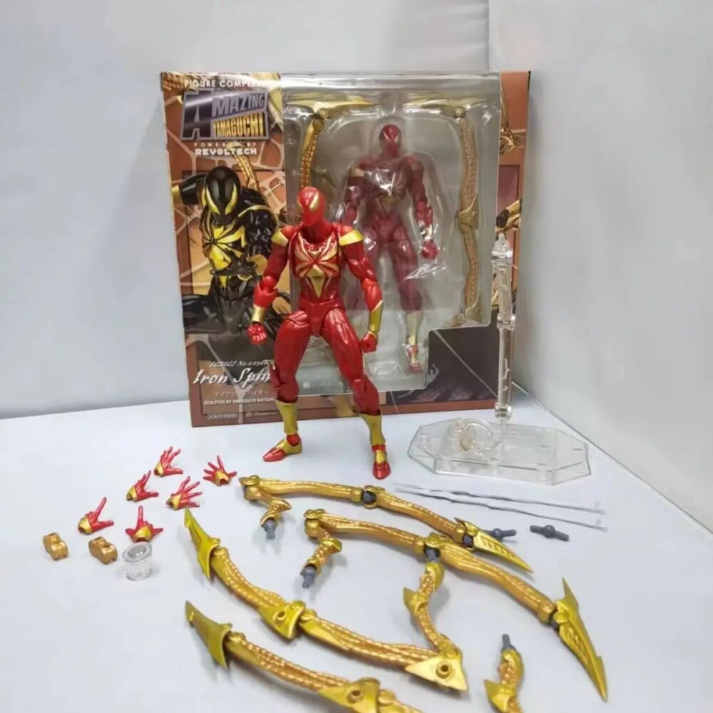 2024 Kaiyodo Iron Spider Amazing Yamaguchi Spider-Man Collectible Action Figure - Image 6