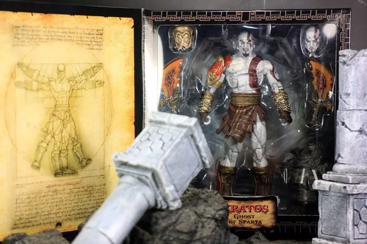NECA God of War Ghost of Sparta Kratos In Ares Armor With Blades Of Chaos Collectible Action Figure